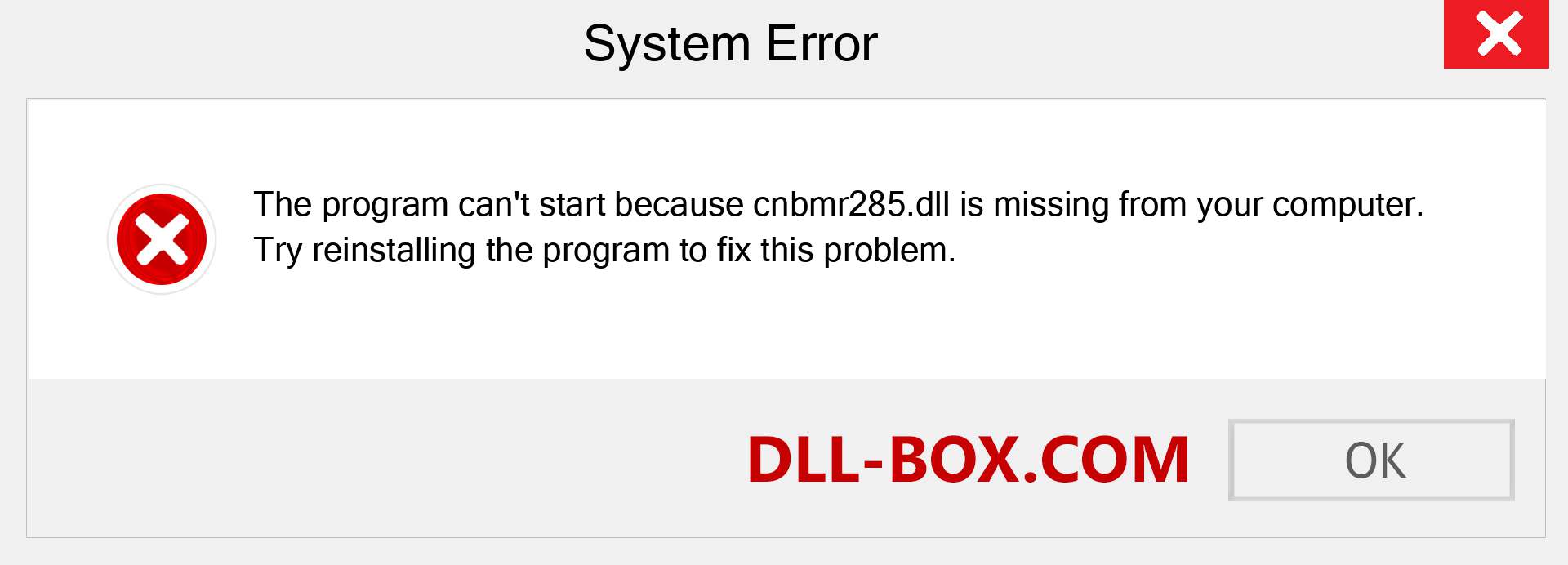  cnbmr285.dll file is missing?. Download for Windows 7, 8, 10 - Fix  cnbmr285 dll Missing Error on Windows, photos, images