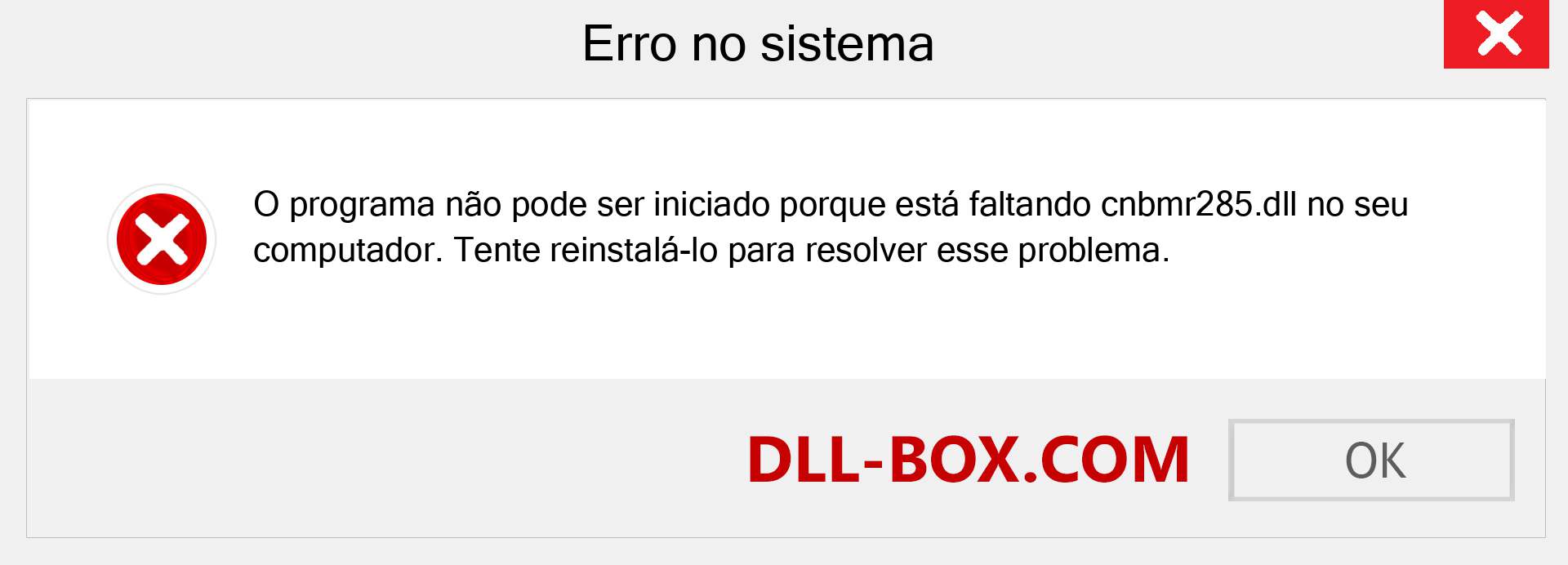 Arquivo cnbmr285.dll ausente ?. Download para Windows 7, 8, 10 - Correção de erro ausente cnbmr285 dll no Windows, fotos, imagens